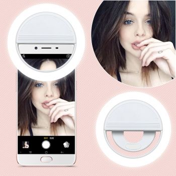 Universal Smartphone Selfie LED-Licht - Weiss