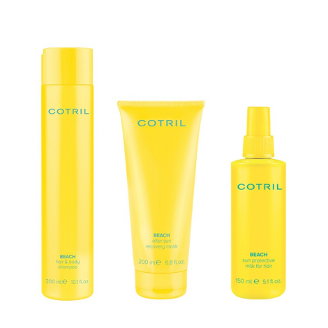 COTRIL Beach Hair & Body Shampoo & After Sun Recovery Mask & Sun Protective Milk for Hair