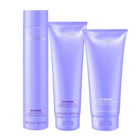 COTRIL Icy Blond Purple Shampoo & Deep Reinforcing Mask & Conditioner