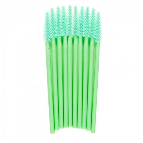 Mascara brushes made of silicone with straight tip